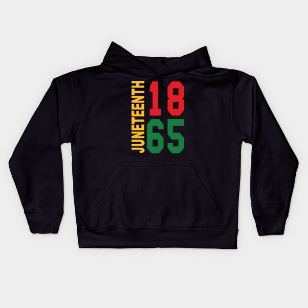 Black Proud African American for Juneteenth Kids Hoodie by ZimBom Designer